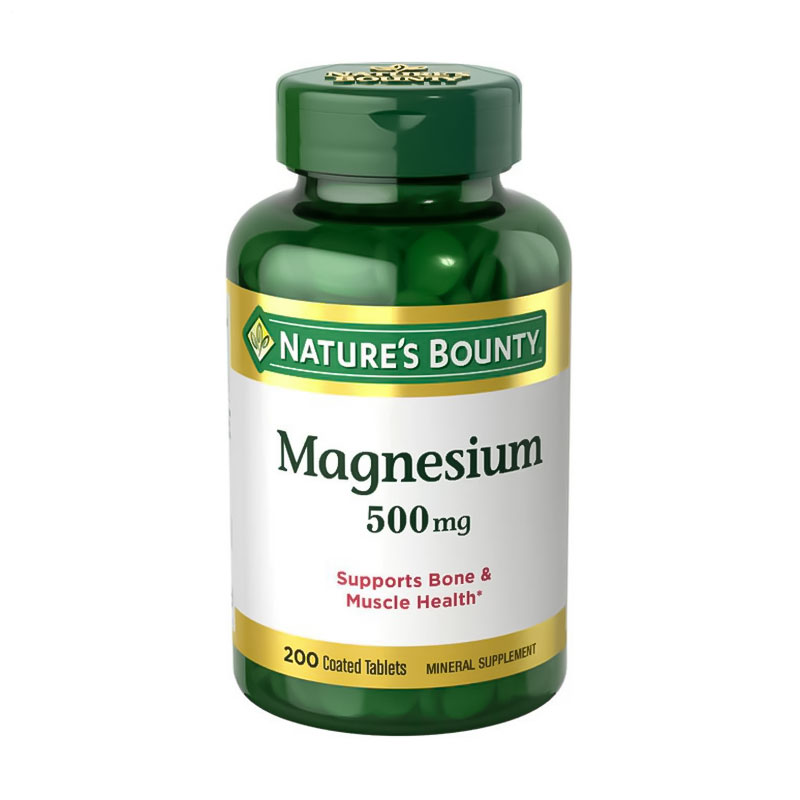 Магній Nature's Bounty Magnesium 500 мг, 200 таблеток